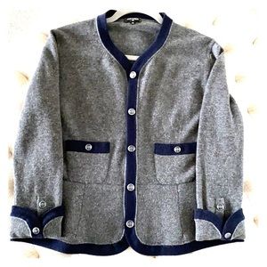 Chanel knit button up cashmere cardigan